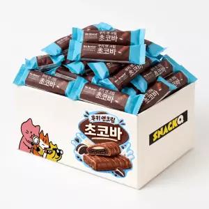 노브랜드 초코바 쿠키앤크림 36개(개별포장) 대용량 낱개포장 과자 사무실 간식