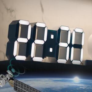 [아트박스]/플라이토 베이지브라운 플라이토 위성 GPS LED 벽시계 38cm 국산
