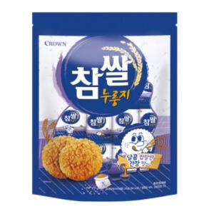 크라운  찹쌀 누룽지 쌀과자 216g
