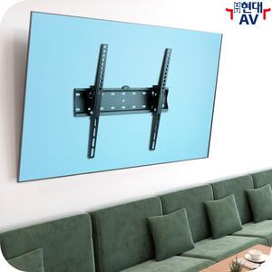 현대AV KL21G-44T 대형 TV 벽걸이 브라켓 거치대, VESA 400x400mm/40kg/65인치 이내, 상하각도 조절 지원, 수평계 장착, 한글 설치안내서, 월마운트 LG 삼성 사이니지 지원