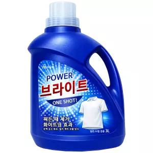 무궁화 원샷 파워 브라이트 액체세제 오션블루 3L 1개 세탁세제 겸용