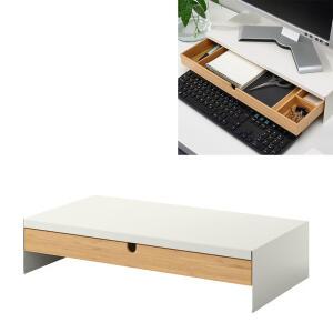 이케아 모니터 받침대+서랍 47x26 키보드 수납 사무실 아이방 책상 정리 엘로벤 80474783