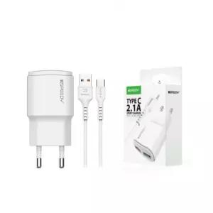 스피디 가정용 USB 2포트 2.1A 충전기 (USB to C타입 케이블 포함) SPE-N8T2U21