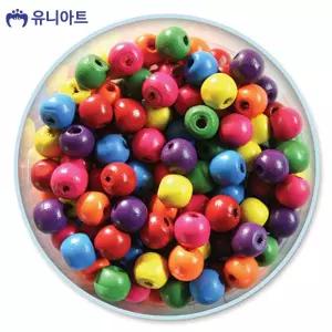 유니아트 5000통 (모양비즈 13번) 나무비즈 (원-중) (P0000BFU)/DIY/재료/발/재료/비즈/부자재/키링/공예