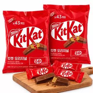 킷캣 미니 초코 웨이퍼 오리지널 1161g (580.5g x 2세트 | 13.5g x 86개입) 초콜릿 낱개포장 간식 대용량 휴대용