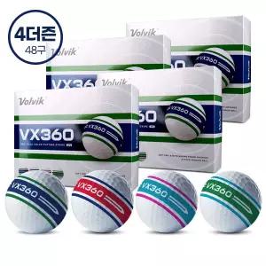 [볼빅] VX360 듀얼컬러 3피스 360도 퍼팅라인 골프공 4더즌 (48구)