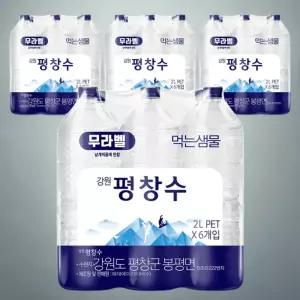 강원 평창수 무라벨 생수 2L 24개 먹는샘물 2리터 최신제조