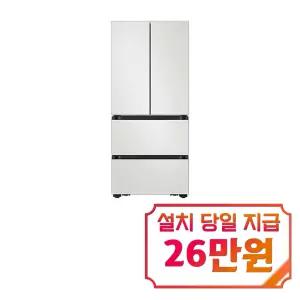 [삼성] 비스포크 AI 김치플러스 4도어 김치냉장고 490L (코타 화이트) / RK80F49E1A /S