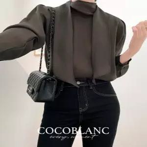 [코코블랑] 디스트 타이 블라우스