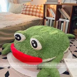 인형 애착 베개 차량 소파 쿠션 녹색 개구리 대형 모찌 롱 안고자는 동물 고래 바디