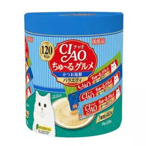 이나바 챠오츄르 구루메 버라이어티 가다랑어+해산물 1.68kg (SC-212)