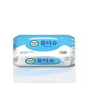 휴대용 여행용 미니 물티슈 깨끗한나라페퍼민트30매리필 x3SET(SH)