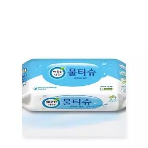 휴대용 여행용 미니 물티슈 깨끗한나라페퍼민트30매리필 x3SET(SH)