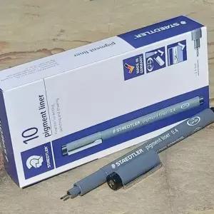 스테들러 0.4mm Fineliner pigment liner 블랙 1다스 문구반점 드로잉펜 일러스트펜 캘리그라피펜 데코펜