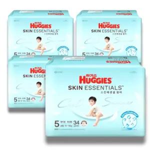하기스 2026 스킨에센셜 썸머 팬티 5단계 34매 4팩