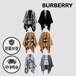 버버리 체크 리버서블 울 여성 케이프 판초 브라운 40294061 139638465
