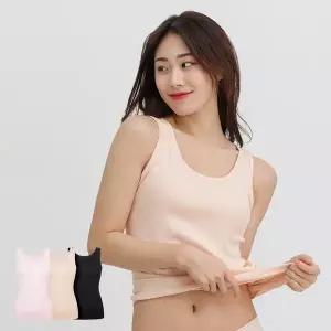 [BYC][3매]여성 순면 40수 소프트 실켓 통편직 나시 BYT3633S