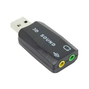USB 사운드카드 외장형 가상 5.1채널 게임용 외장형 스피커 헤드폰 마이크 3.5mm 오디오 변환 잭 젠더