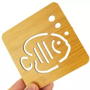 세모소 디자인 미끄럼방지코스터대 친환경컵받침대용 감성주방용품 원목받침