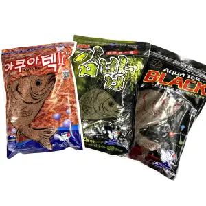 경원산업 아쿠아삼합 세트 no.1 (아쿠아텍2+아쿠아김밥+아쿠아텍블랙) 경원떡밥 어분 붕어 잉어 향어 떡밥 정품 국산 파란낚시