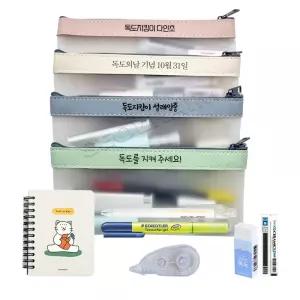 [무료각인] 모닝글로리 독도의날 샤프 지우개 독도 파우치 필기구선물세트