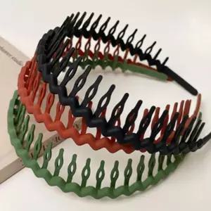 긴 빗살 머리띠 잔머리 정리 머리띠