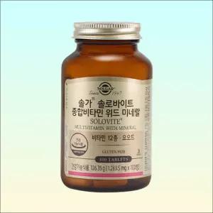 솔가 솔로바이트 종합비타민 위드 미네랄 100정 1개 멀티비타민 종합영양제 건강기능식품