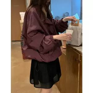 [공구우먼] [제작] [꾸안꾸중에 최고템] 리틀샤인 루즈핏 윈드브레이커 89681 빅사이즈 여성의류