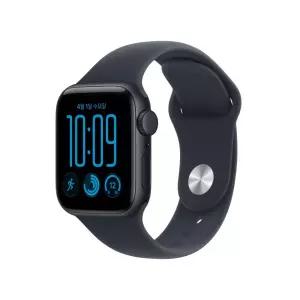 애플워치 SE 3 셀룰러 40mm 미드나이트 알루미늄 케이스 네이비 블루 스포츠 밴드 (ML) MJLJ4KH/A