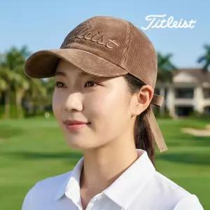 타이틀리스트 골프 여성 모자 코듀로이 캡 카멜 TNPWA8959