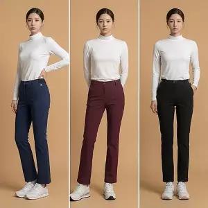 보스케 여성 겨울 골프 기모 배색 본딩 바지 (1+1+1 LB260918130