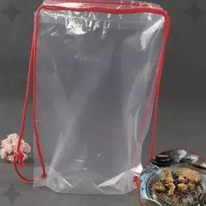 옷 보관 비닐 봉투 대형 끈달린 패딩 정리 가방 식당 위생 비닐백 휴대용 수납