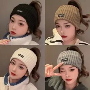 봄 가을 골지 니트 와이드 넓은 헤어밴드 세안 밴드