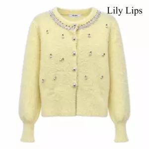[롯데백화점]릴리립스 로맨틱 주얼리 퍼 가디건 YL9KG004