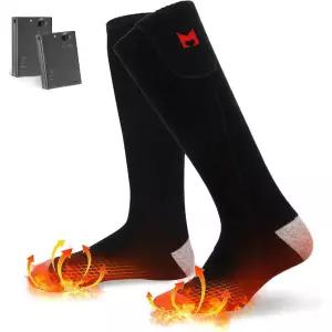 Kuo h 충전식 온열양말 낚시 귀여운 배터리 배달 발열양말 남녀공용 usb 보조 2200밀리암페어 온도조절
