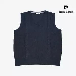 남성 가을 겨울 케이블 꽈배기 브이넥 니트 베스트 조끼 PPKV390238_ept
