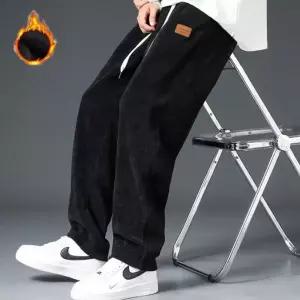 남성 일자핏 기모안감 코듀로이 밴딩 데일리 바지