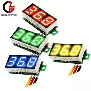 볼트메타 LED 디지털 전압계 DC 0V100V 0.28 인치 전압 검출기 모니터 테스터 패널 자동차 12V 24V 레드