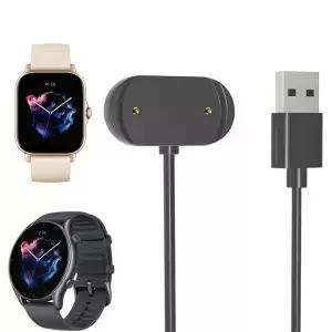 Amazfit Cheetah GTS4 미니 GTR 4/3/2e Bip 5/U Trex 2 Ultra/Pro 용 USB 충전 케이블 충전기