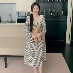 [모스트맘]검정체크원피스