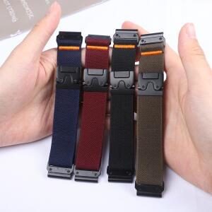 호환 22mm 퀵핏 스트랩 (가민 페닉스 9 8 7 프로 6X 베뉴 3 택틱스 패러슈트 나일론 팔찌 코레아 밴드