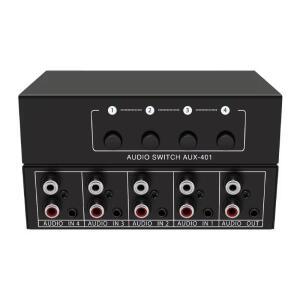 4in 1 RCA AUX 스테레오 오디오 셀렉터 스위처 입력 출력 패시브 3.5mm Aux L/R 스위치 박스 아날로그 공유