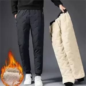 융털 남성 방한 바지 패딩 남성 겨울 바지 조거 기모