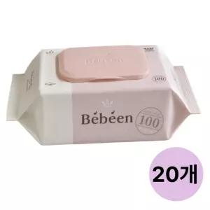 베베앙 오리지널 아기물티슈 캡형 100매, 20팩
