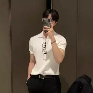 남자 여름 티셔츠 데일리룩 루즈핏 빅사이즈 구김없는 머슬핏 반팔 니트 카라 티셔츠