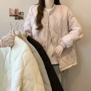 빅사이즈 캐주얼 루즈핏 방한보온 고급스러운 코트 여성용 커플룩 가을겨울 데일리 패딩 숏 자켓