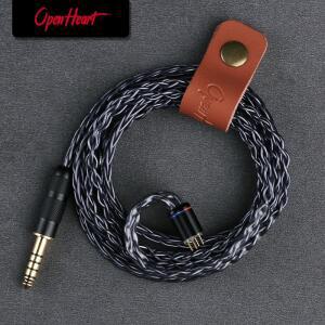 OPENHEART Blue 8 코어 이어폰 케이블 2.5/3.5/4.4mm MMCX/0.78 2Pin/QDC 실버 도금 구리 업그레이드 밸런