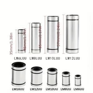 10pcs lm8uu 선형 부싱 8mm cnc 베어링 막대 라이너 레일 샤프트 부품