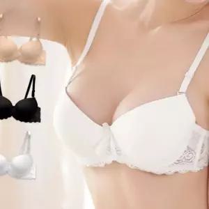 (올핀)여성 볼륨 브래지어 레이스 뽕브라 새가슴 모아주는 브라