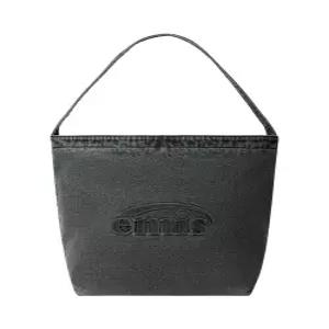 이미스 EMIS LOGO EMBOSSED DENIM SHOULDER BAG-GRAY